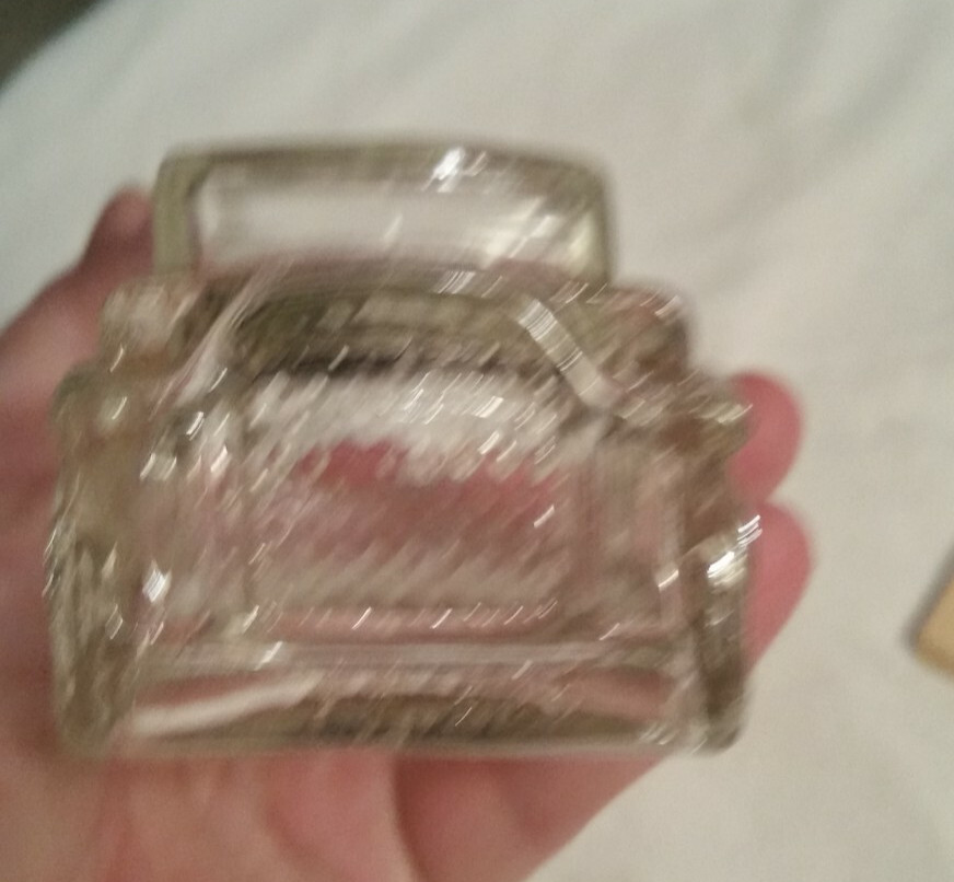 1929 Model Glass Car Candy Container Fresh Pac Candy Co. Moline Ill.