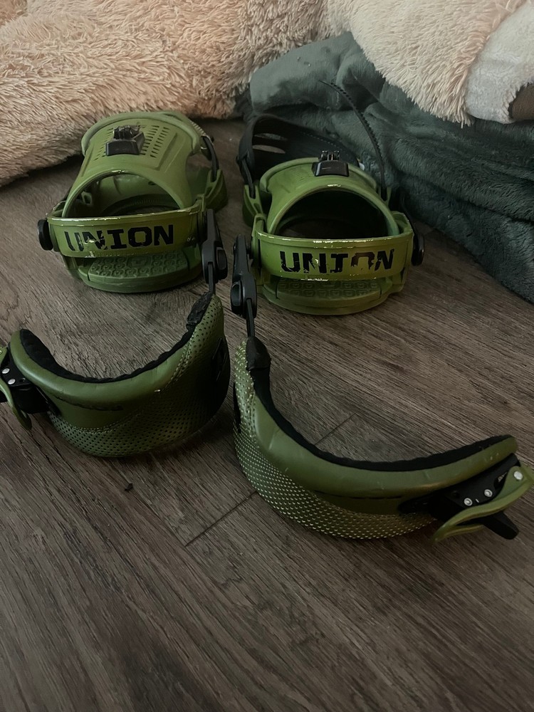 Union Force Snowboard Bindings 2014 - Green (Size Medium Large)