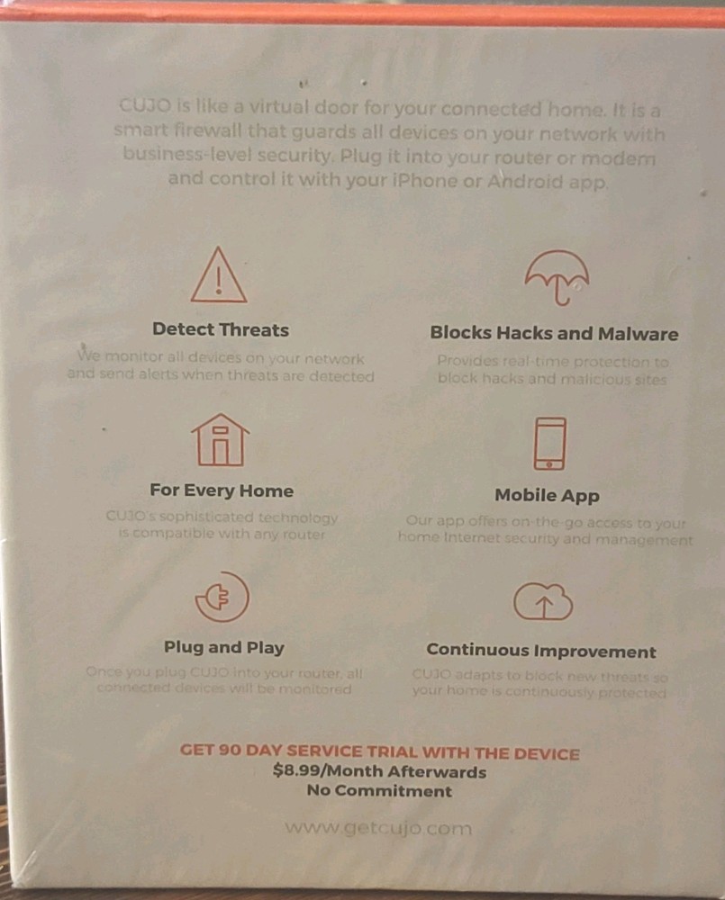 Cujo Smart Internet Security Hacking Virus Protection New