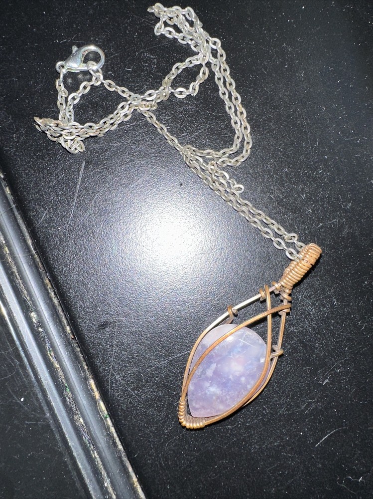 Polished Grape Agate Necklace