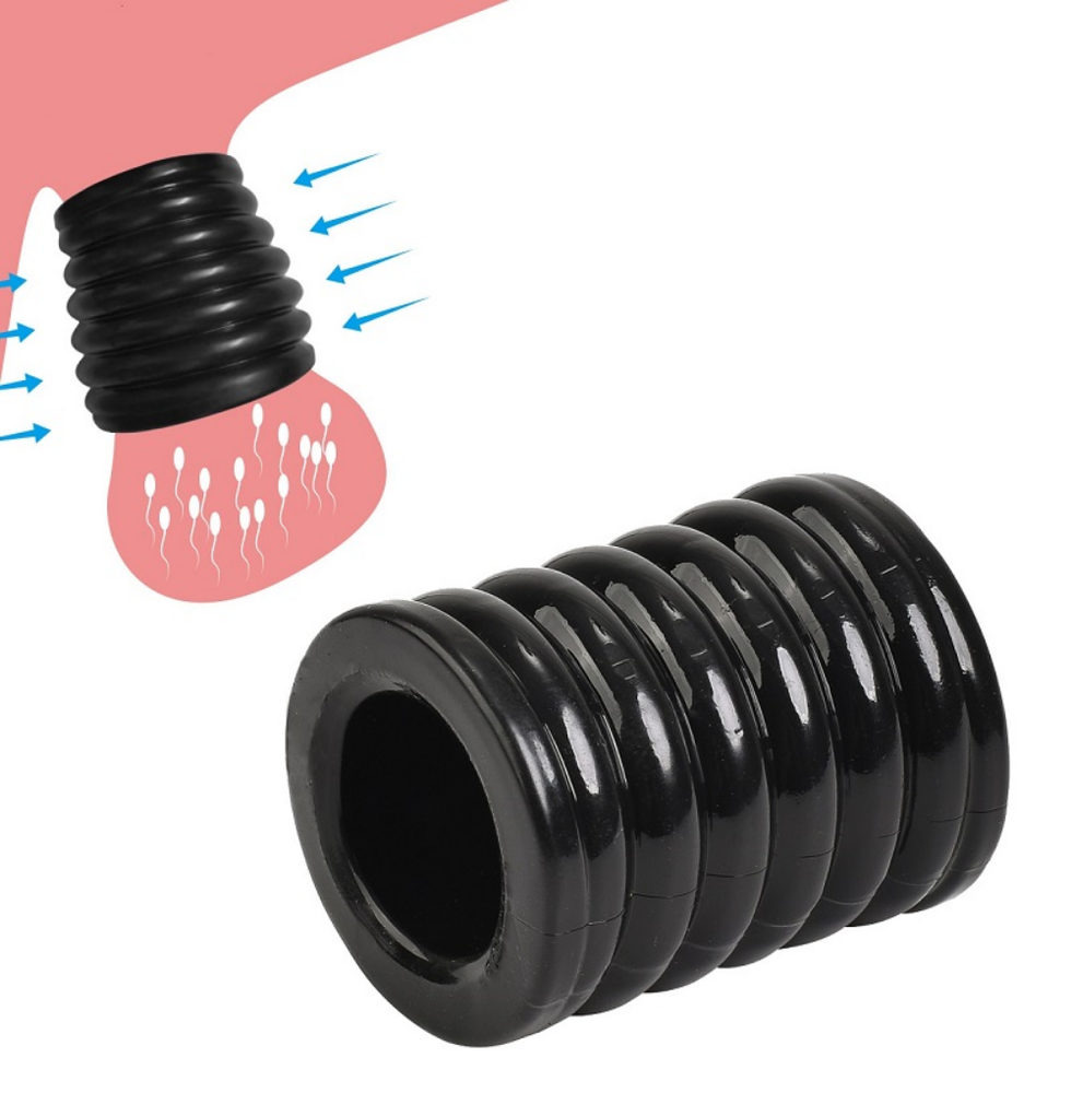 Soft Penis-Stretcher Enhancer Ball-Scrotum-Ring-Delay-Ejaculation for Male BDSM