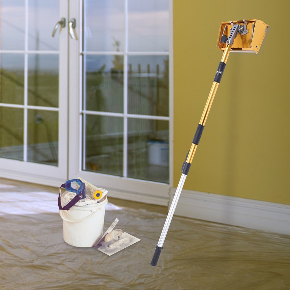 10" Drywall Taping Tools Flat Finishing Box Set w/ Extendable Handle