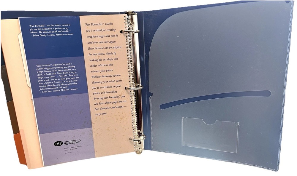Creative Memories Page Patterns Organizer Scrapbooking 3 Ring Binder 2005