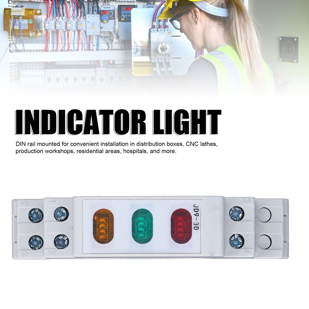 DIN Rail Indicator Light LED Indicator Lamp For Magnetic Starter Contactor.