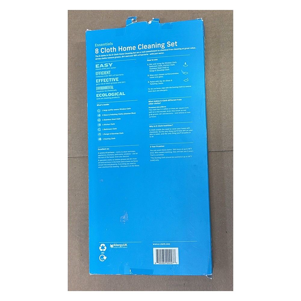 E-Cloth Home Cleaning Set, 8 pcs, 10903