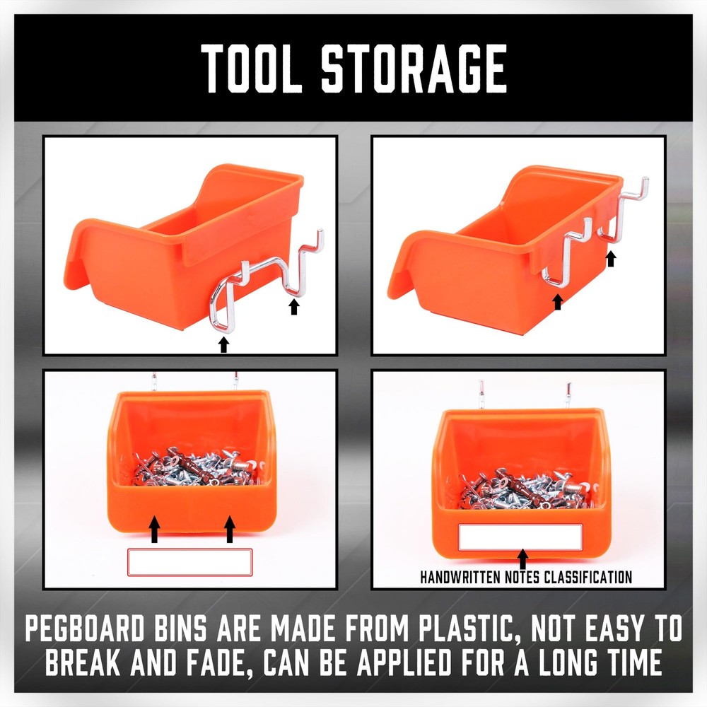 HORUSDY 150 PCS Pegboard Hooks Assortment Kit – 15 Types 150-Piece, Chrome