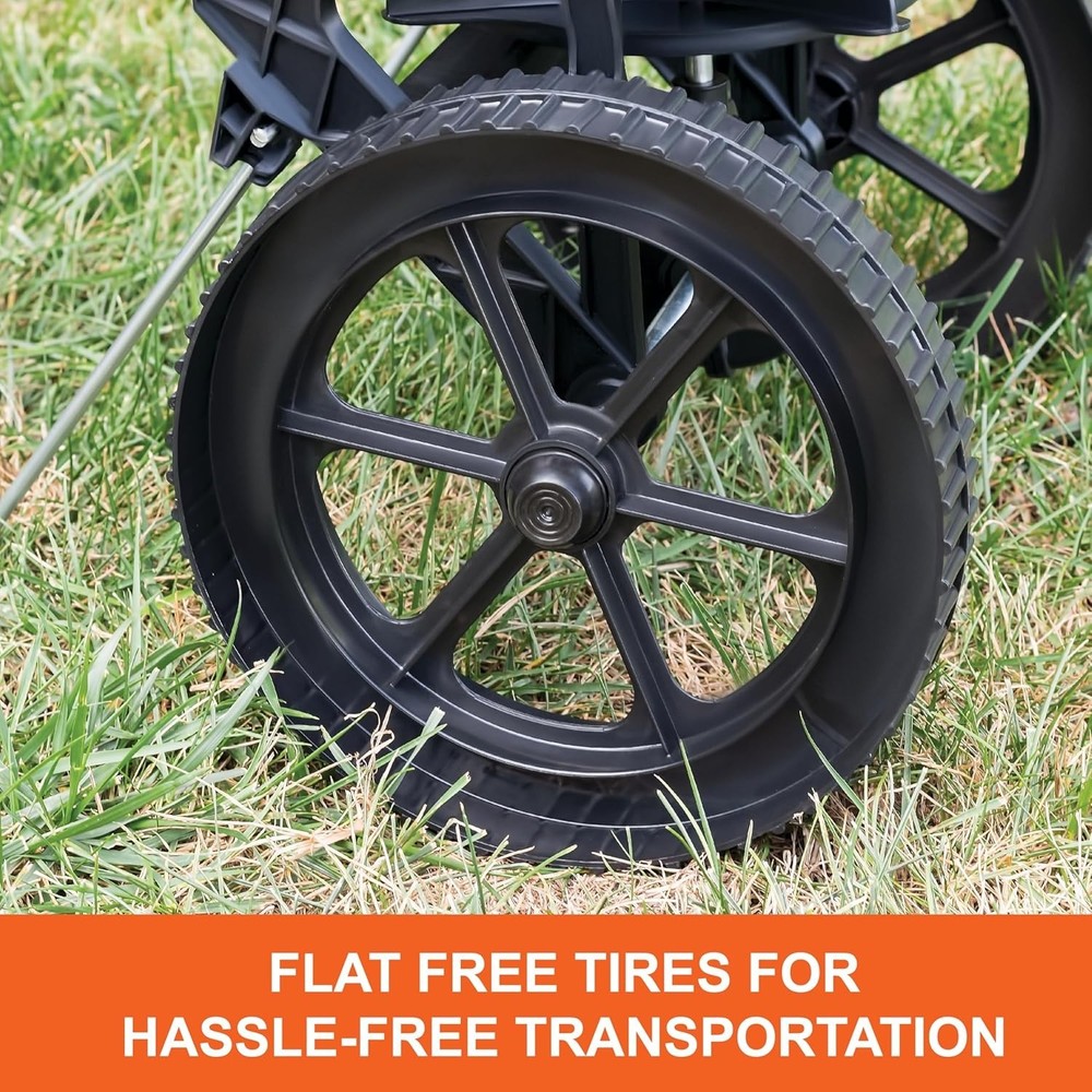 Efficient 50 lb Rust-Proof Broadcast Spreader for a Lush Lawn - Spring Ready!