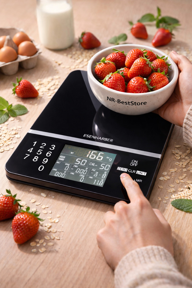 Food Scale with Nutritional Calculator- Black
