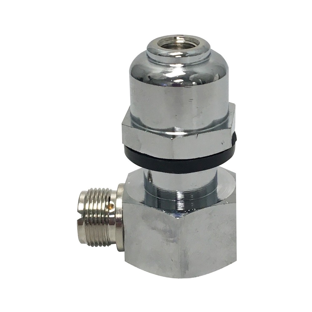 Right Angle Stud Antenna Adapter With Dome Mount 3/8x24 SO239 CB ProComm RA930