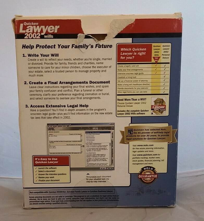 Quicken Lawyer 2002 Wills