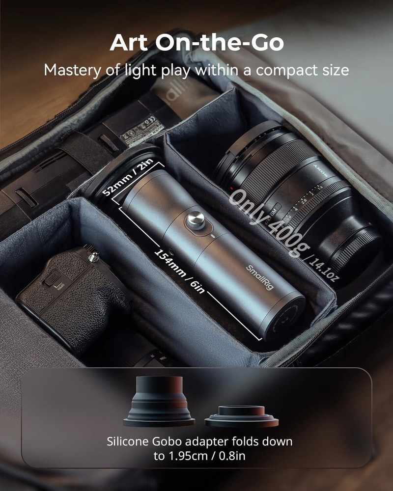 SmallRig RF 10C mini Spotlight LED Flashlight + 9.8 Inches Adjustable Magic Arm