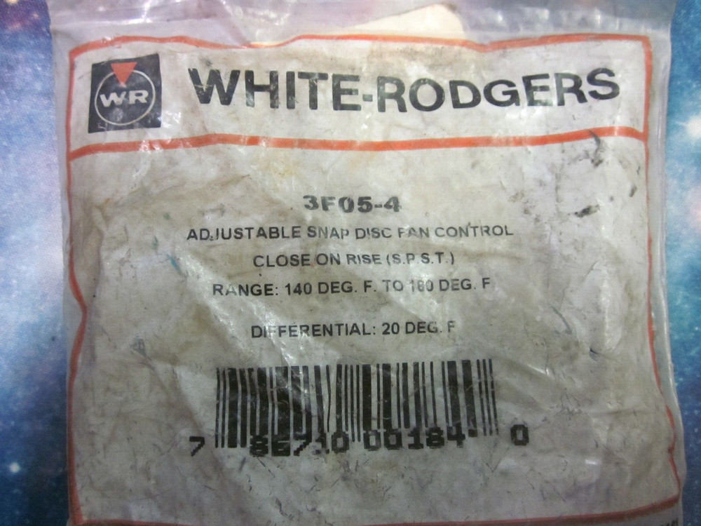 White Rodgers Ajustable Snap Disc Limit Control P/N: 3F05-4