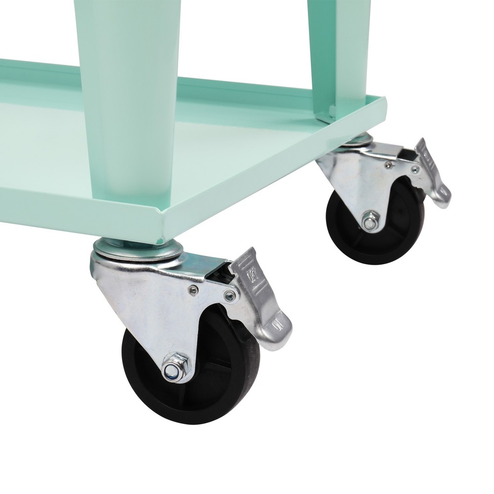 Rectangular Plastic Frozen Insulation Cart, Mint Green, Portable Cooler