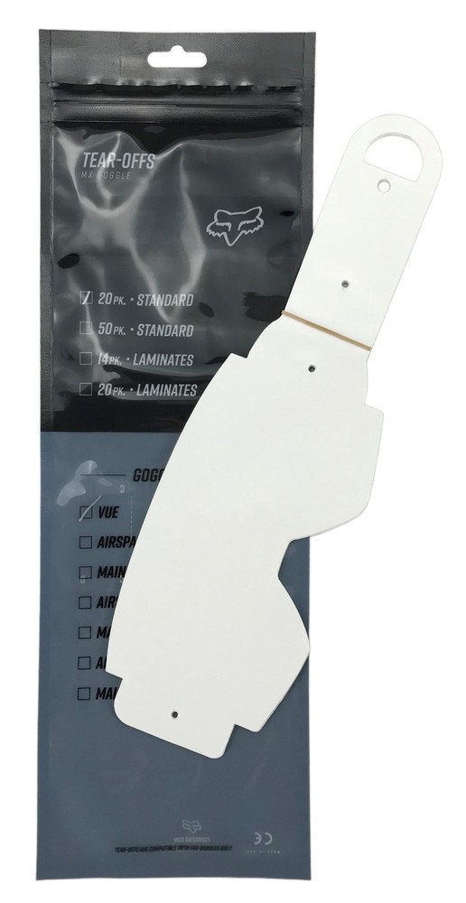 Fox Racing Vue Roll Off System Tear-Offs Clear