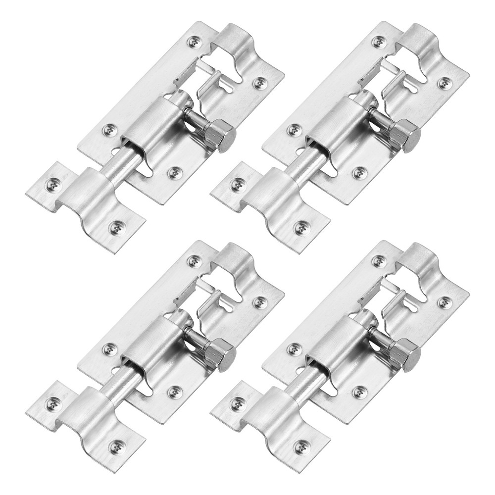 4-Pack Barrel Bolt Latch, 2" Slide Bolt Latch for Inside Doors
