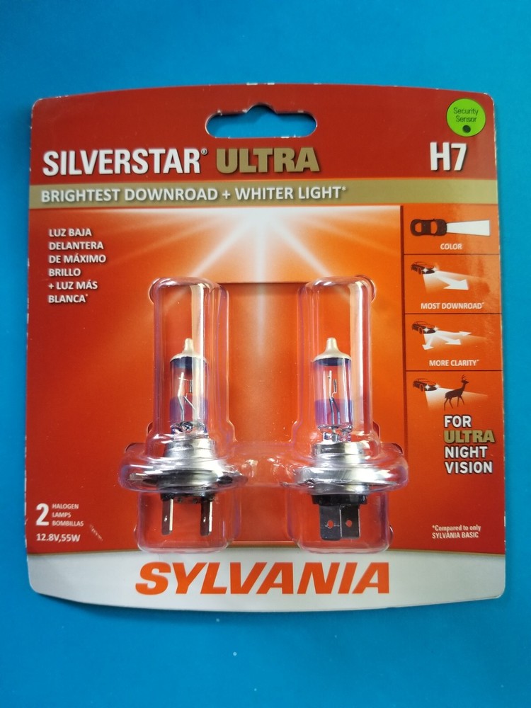 NEW - Sylvania Silverstar ULTRA H7 Pair Set High Performance Headlight 2 Bulbs