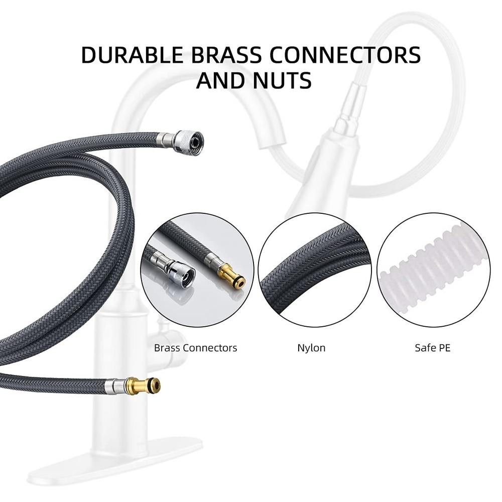 Pull-down Faucet Replacement Hose 131381,Replacement 67 67 inches, Chrome