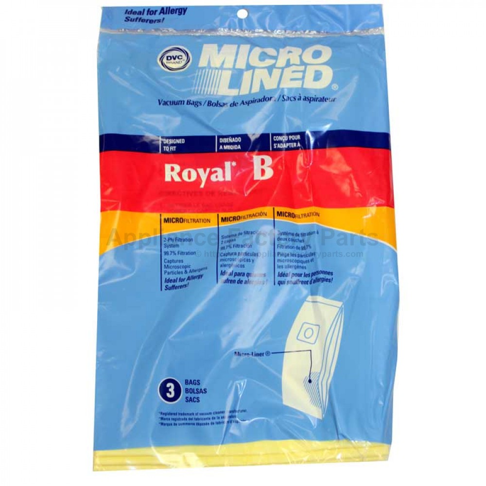 Vacuum Cleaner Part # ROR-1472 - Vacuum Bag Type B