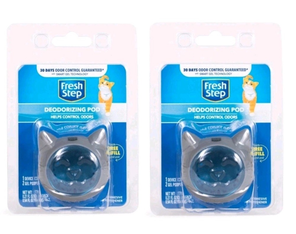 Ɣ FRESH STEP 🐾 (2-PACK)  ●DEODORIZING PODS● 30-Day Odor Control Cat Pods.