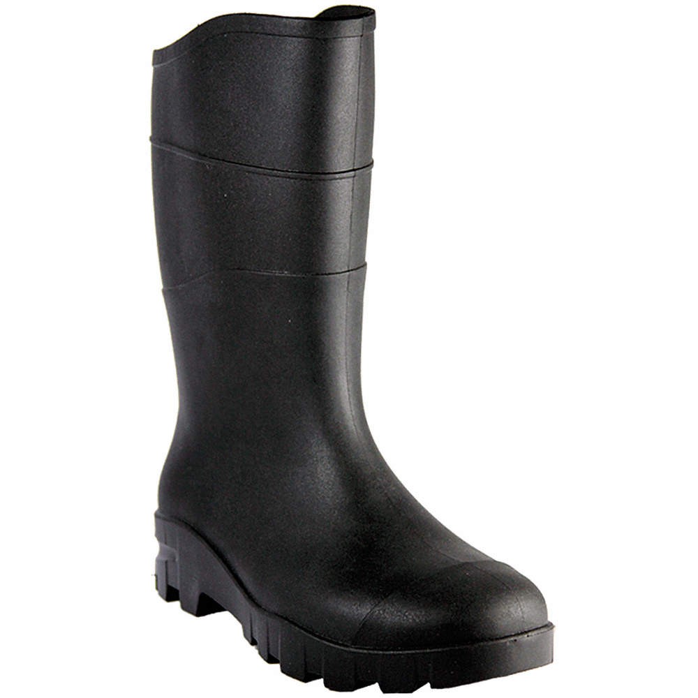 GRAINGER APPROVED 29UT80 Rubber Boot,Unisex,5,Mid-Calf,Black,PR 29UT80
