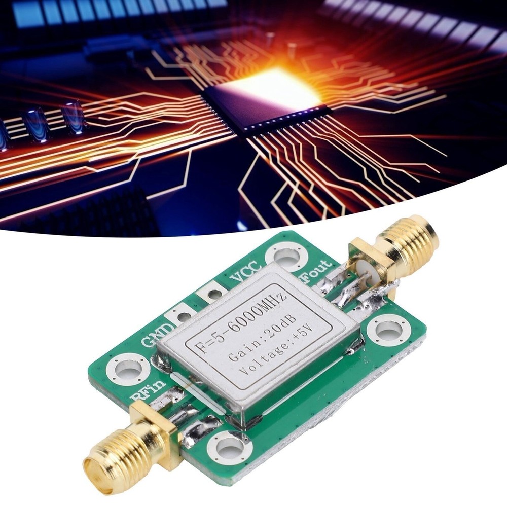 RF Module Ultra Wideband Medium Power Amplifier with Shielding Case 5M-6GHz Gain