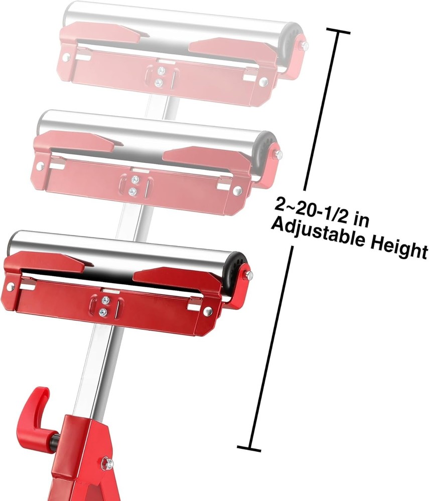 Folding Roller Stand for Saws and Planers with Ball Bearing Roller System