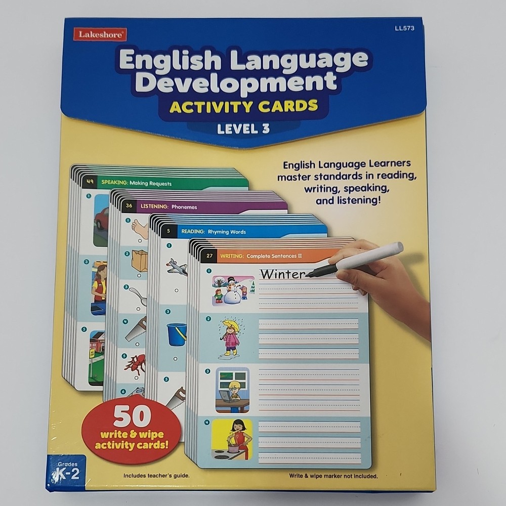 Lakeshore English Language Development Activity Cards Level 3, Grades K-2, Alph…