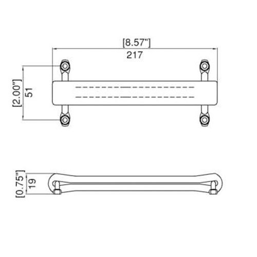 Penn-Elcom H1008 Black Leather-Look Strap Handle 8.57" Long
