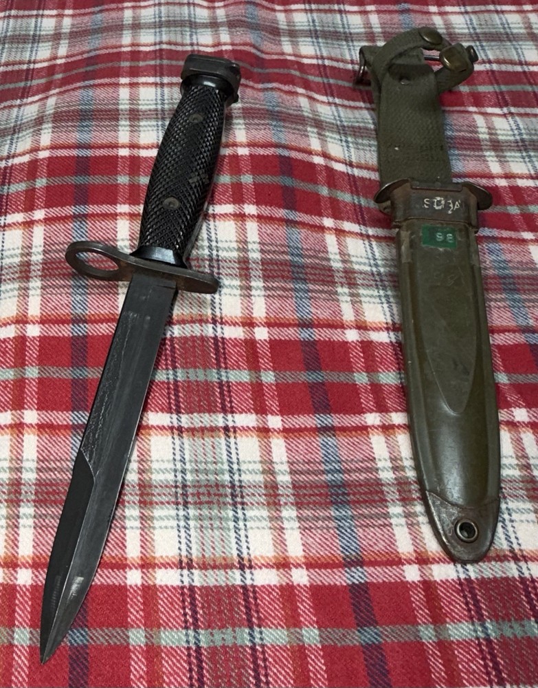 M7 BAYONET w/USM8A1 SCABBARD, IMPERIAL, ORIGINAL GI SURPLUS!