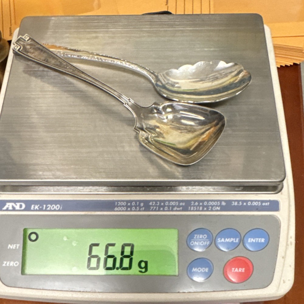 Sterling Silver Serving Spoons (2) - 66.8g at scrap