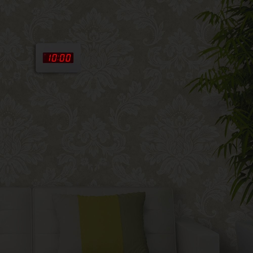 Digital Wall Clock Battery Operated with LED Display, Wall Clock with Backlig...