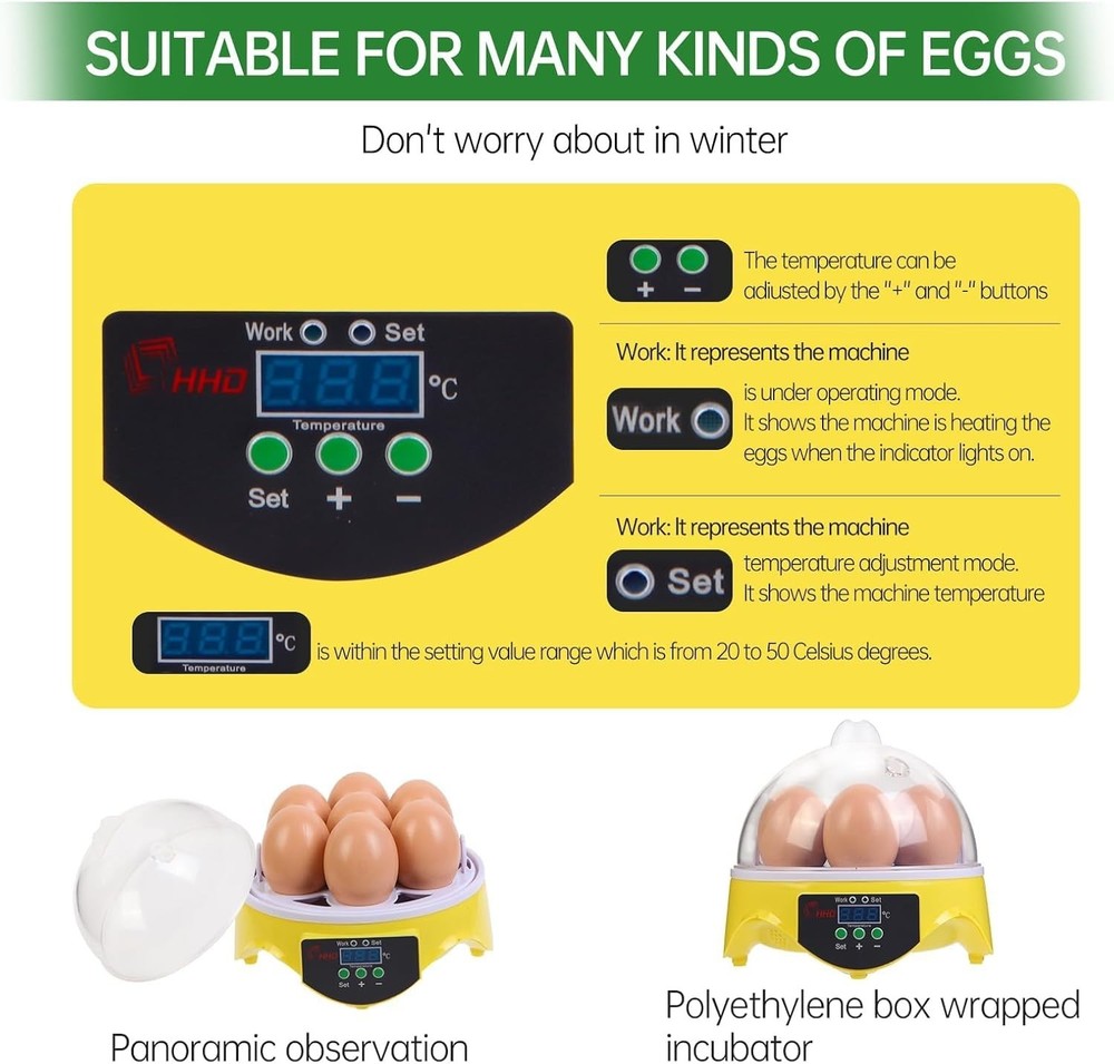 Quail Eggs with Automatic Turner and Humidity Control Small Quail Brooder