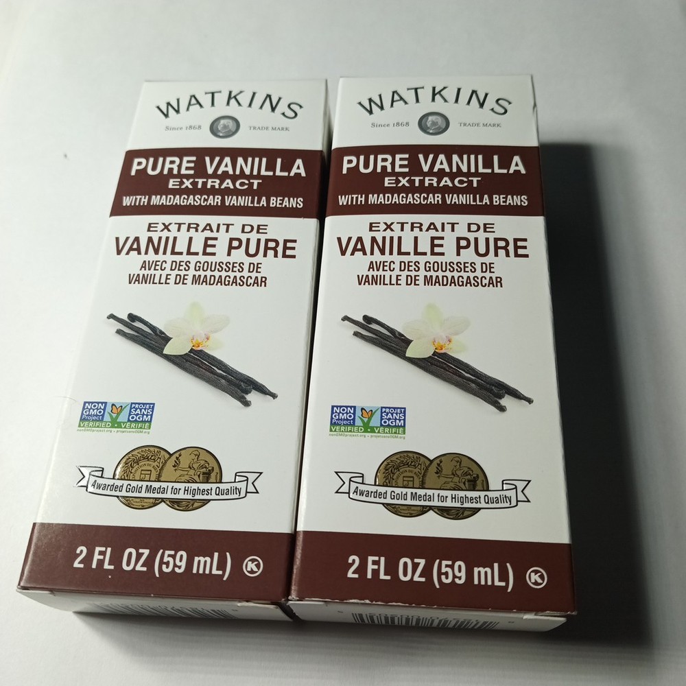 (2) Watkins Pure Vanilla Extract 2 oz. (Liquid, Ambient, Plastic Container)