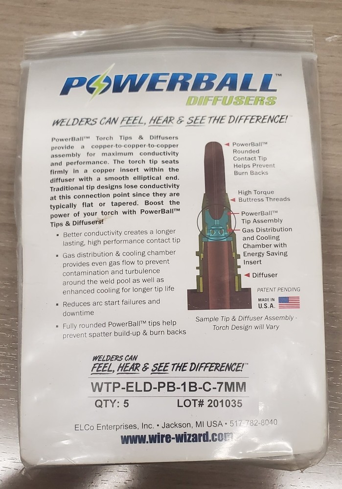 Wire Wizard WTP-ELD-PB-1B-C-7MM Powerball Diffusers (4 pk)