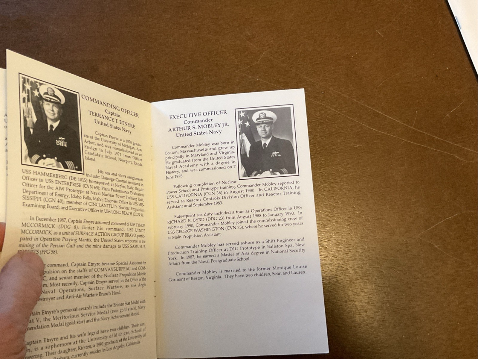 Welcome Aboard USS ARKANSAS & Change Of Command Handout Pamphlet Vintage