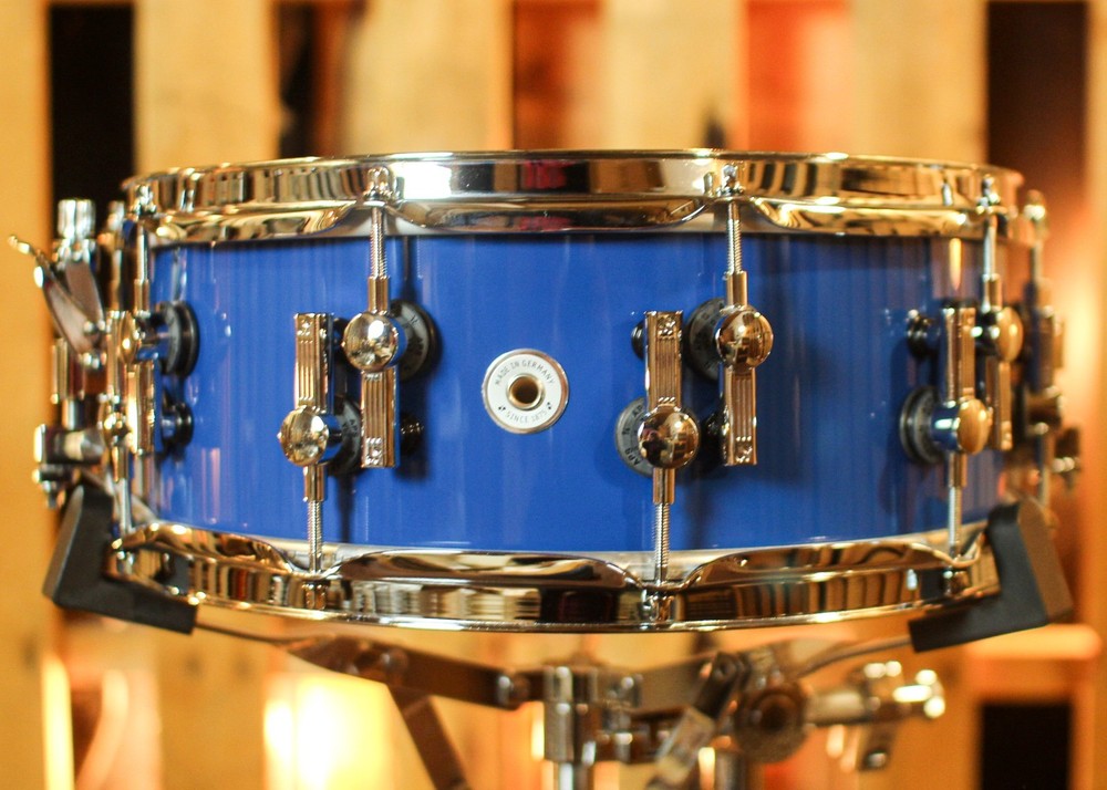 Sonor 14x5.5 SQ2 Thin Birch Solid Blue High Gloss Snare Drum