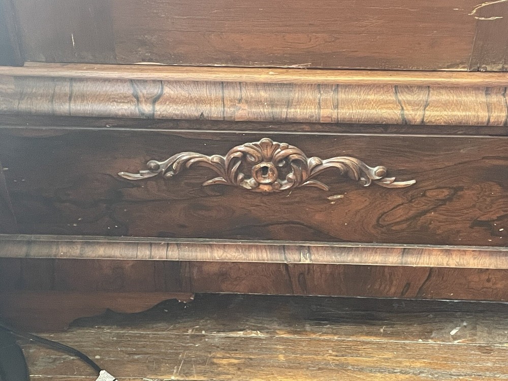 Large Walnut Wood Armoire Closet