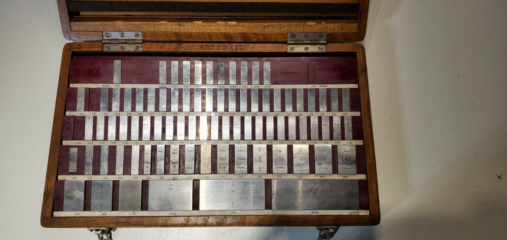 Starrett Webber Gage Block Set Grade INCOMPLETE CASE