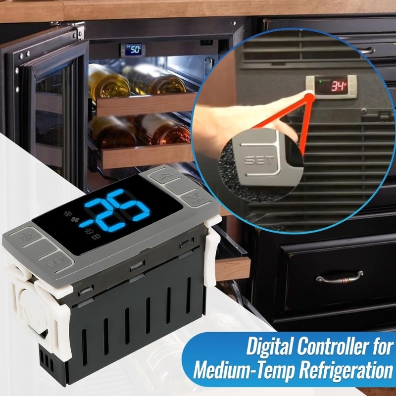Thermostat Controllers For Compressor Base Refrigerators With Compact 32mm