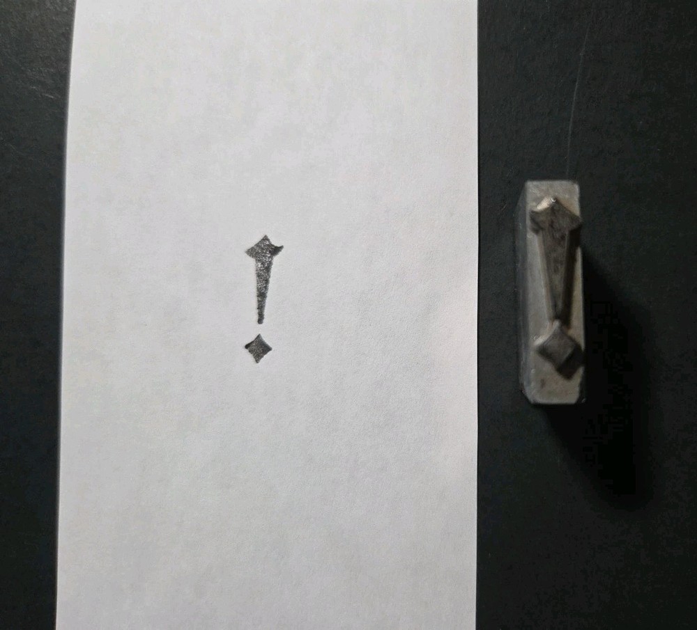 Vintage Masonic Exclamation Point & Comma Press Punch Set (2-Piece)