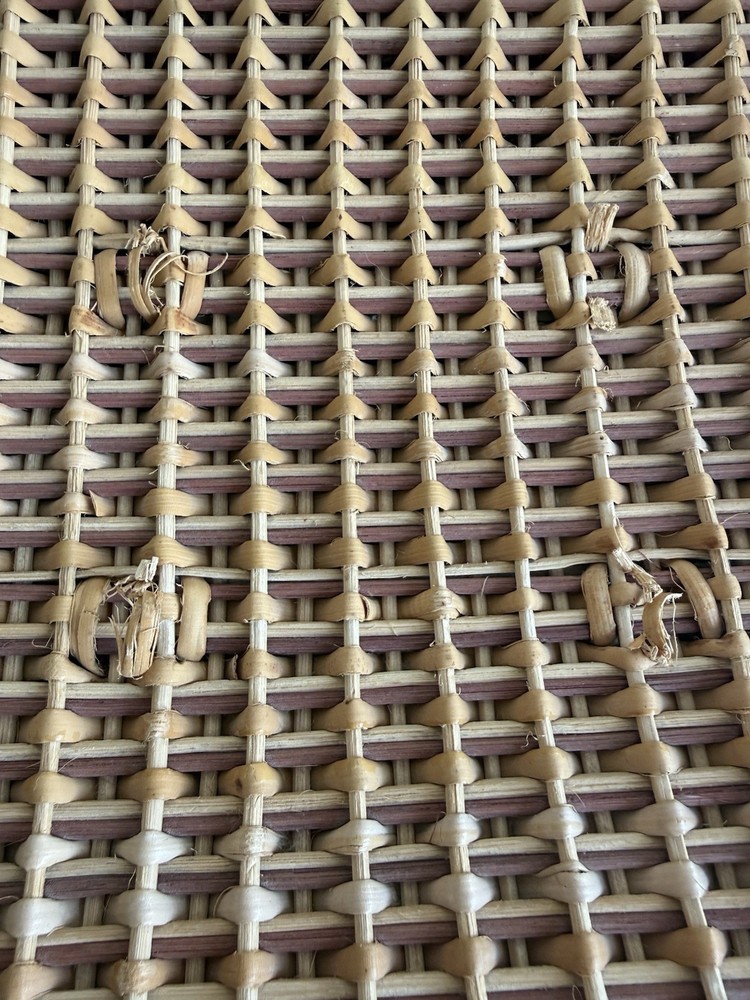 Vintage Wicker Sewing Basket w/ Red Fabric Liner, Please Read Description
