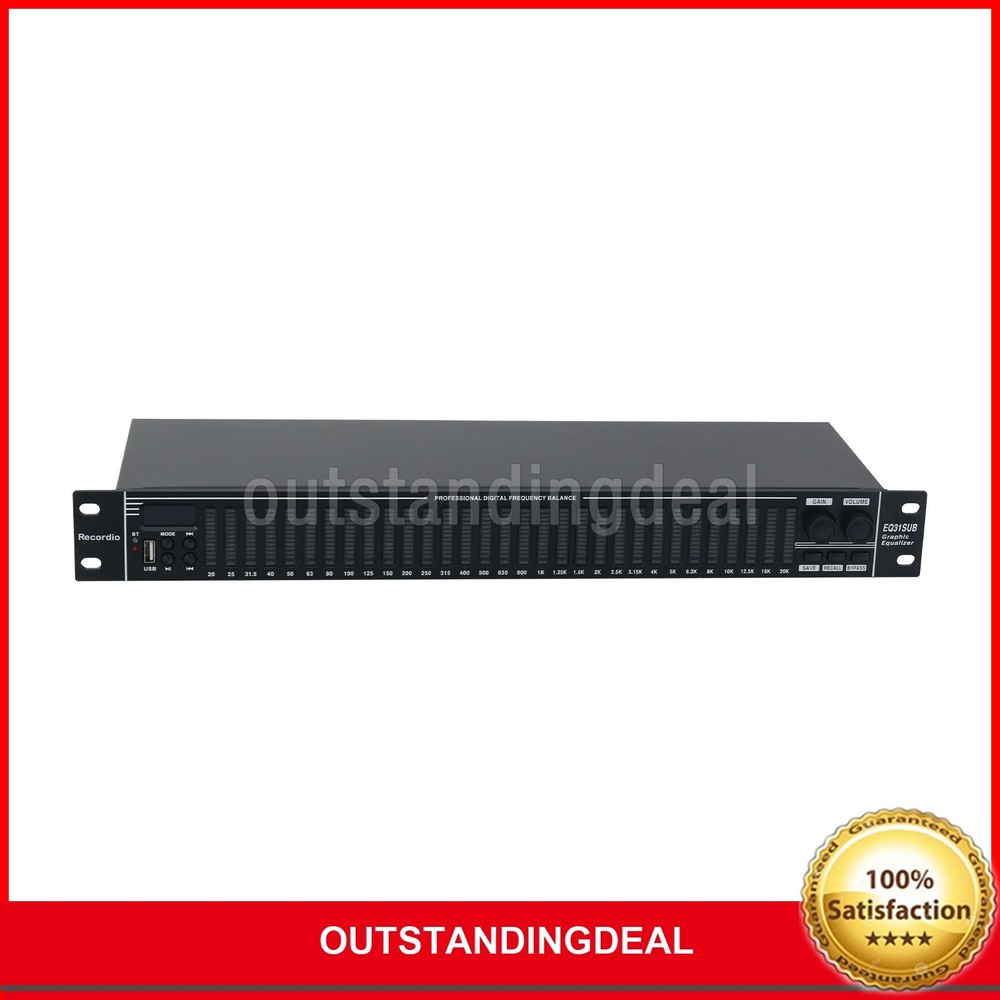 EQ31SUB Digital Equalizer 31-Stage Tuner Professional Stage Audio Processor ot25
