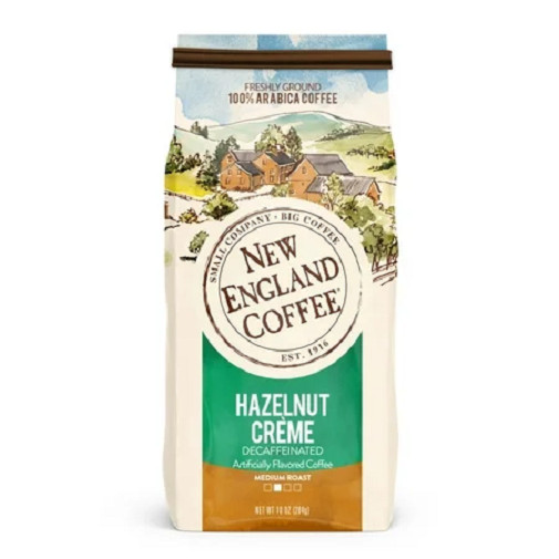 New England Coffee Decaffeinated Hazelnut Creme Ground Coffee 2 Pack