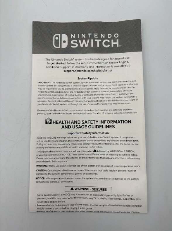Nintendo Switch OLED Safety Guide