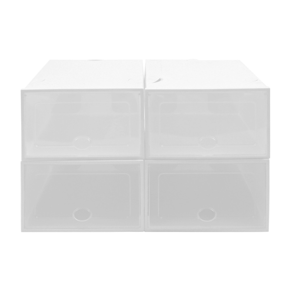 20Pcs Plastic Shoes Storage Box Stackable Display Case Sneaker Organizer Case