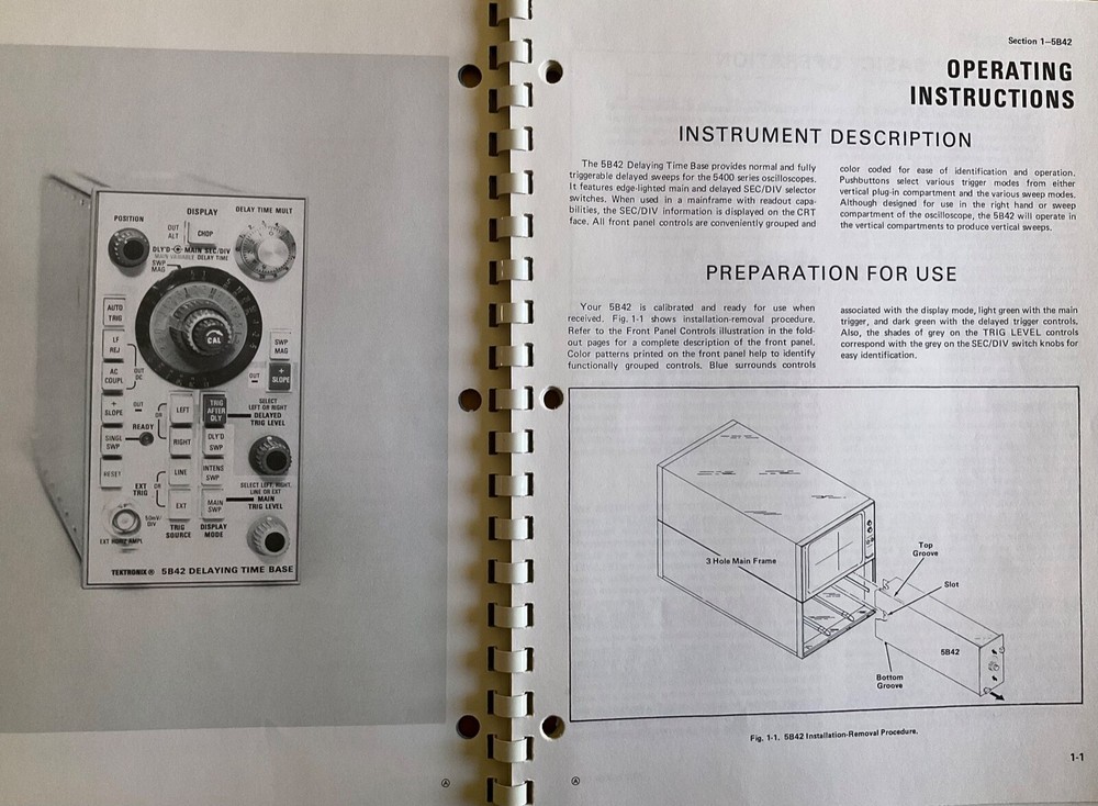 Tektronix 5B42 Delaying Time Base Instruction Manual