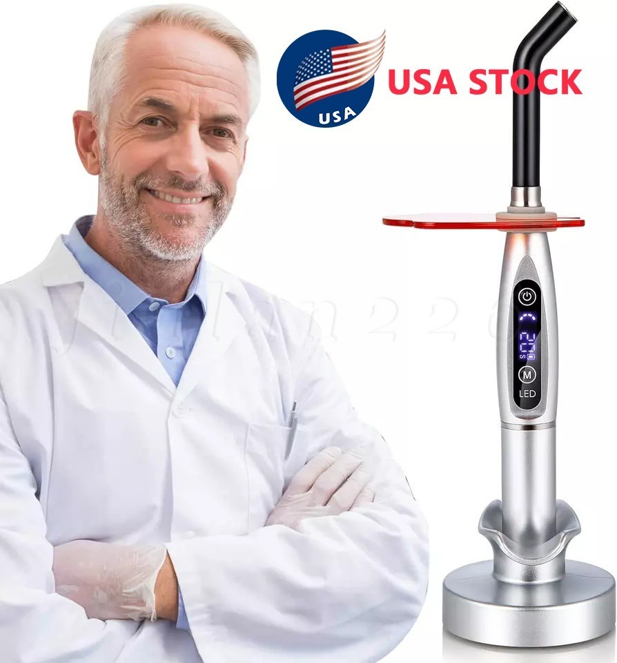 Dental Wireless Cordless LED Curing Light Lamp 2000mw / Guide Rod Tip 12mm