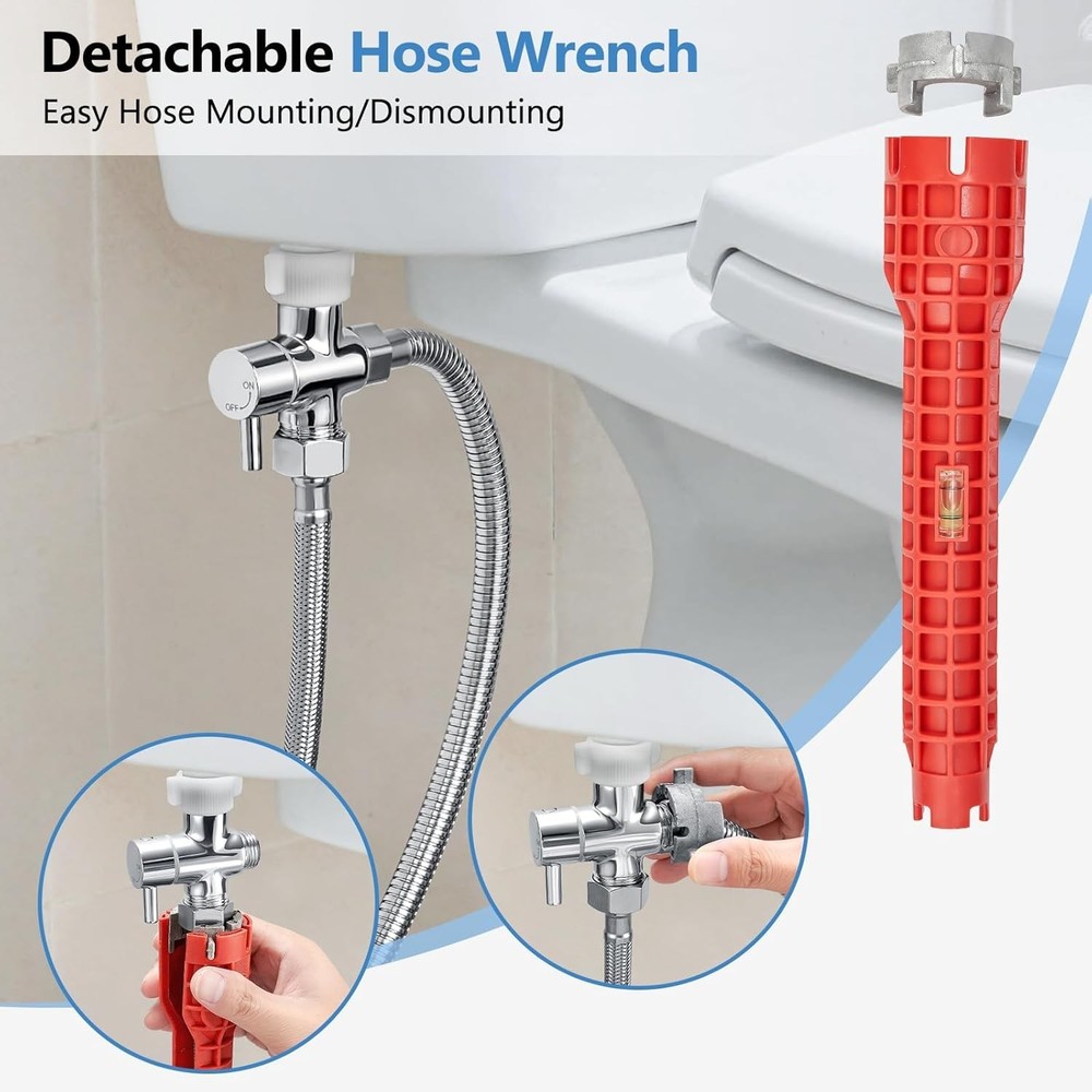 Adjustable Flush Angle & Water Pressure for Personal Care