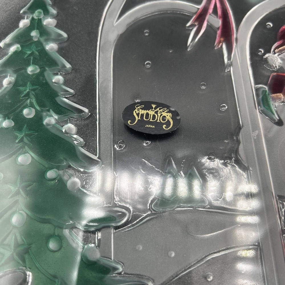 Crystal Clear Studios 1992 Christmas Joy 14 In Serving Platter