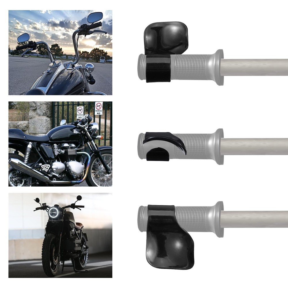 3 Pcs Motorcycle Throttle Mount Assist One Size, Black